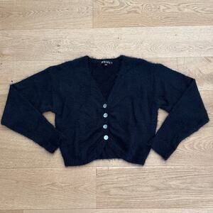 Motel V Neck Cardigan Gathered Jiyo Size M Black